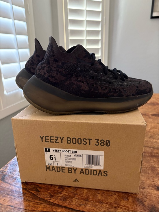 adidas Shoes - adidas Black Yeezy Boost 380 Knit Sneaker
